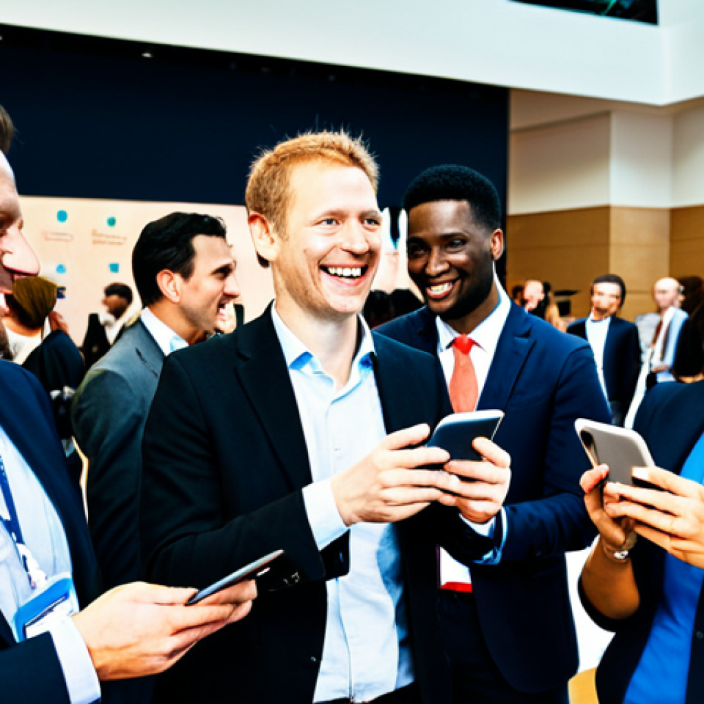 Professional Networking Event**

"A diverse group of professionals fully clothed in business attire, networking at a bright, modern social media marketing conference. People are smiling and engaging in conversation, holding tablets and smartphones. Background shows branding for 'Social Media Success Summit'. Safe for work, appropriate content, professional setting, perfect anatomy, natural proportions, well-formed hands, proper finger count, high quality."

**