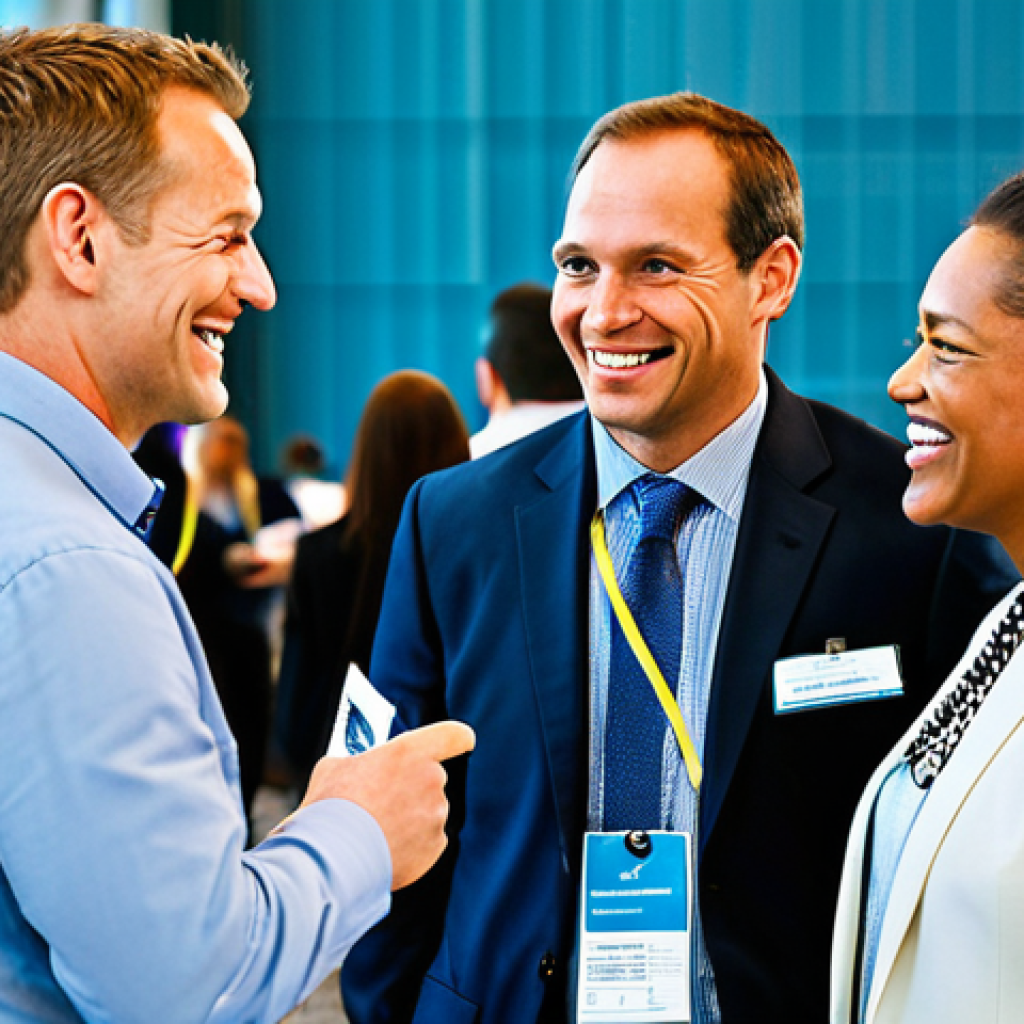 비즈니스 성과를 위한 네트워킹의 가치 - Professional Networking Event**

"A diverse group of fully clothed business professionals networking...