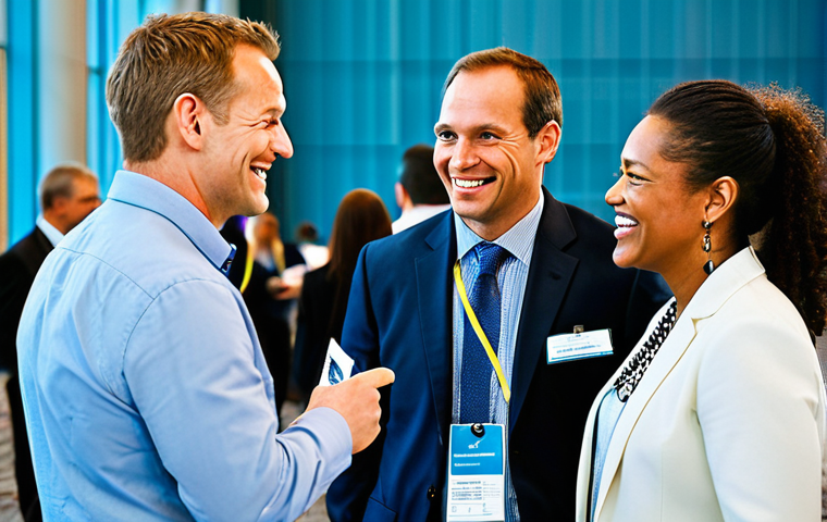 비즈니스 성과를 위한 네트워킹의 가치 - Professional Networking Event**

"A diverse group of fully clothed business professionals networking...