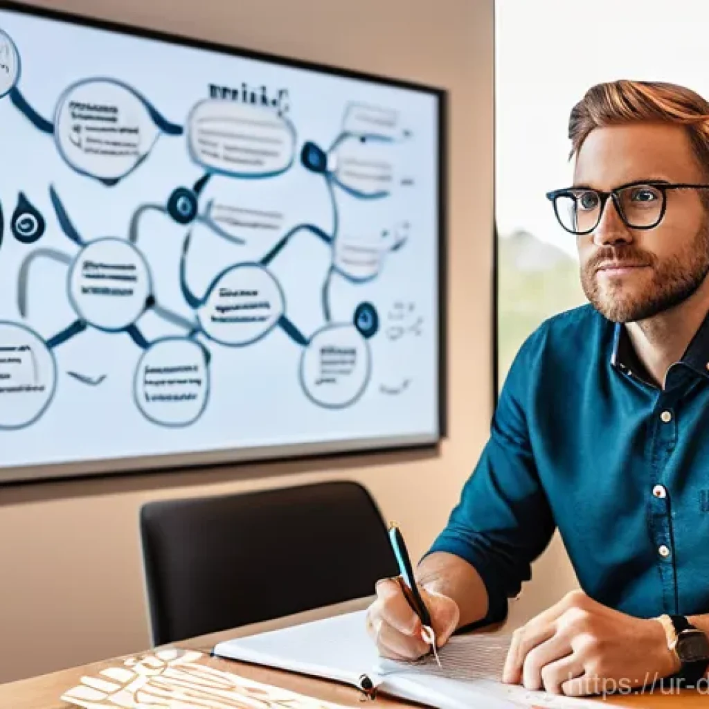 종합적인 네트워킹 전략 수립하기 - **Prompt: Strategic Network Mapping**
    A focused, diverse professional in their late 20s to early...