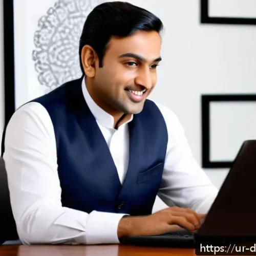 Home 17 온라인 네트워킹을 통한 고객 확보 방법 - A professional South Asian businessman in a modern home office setting, engaging in a video call on ...
