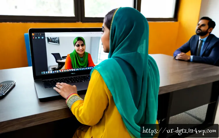 Home 30 디지털 네트워킹을 위한 커뮤니케이션 원칙 - Photorealistic modern coworking scene in Lahore, diverse Pakistani professionals in modest business ...